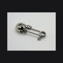 Load image into Gallery viewer, Skull Safety Pin Brooch