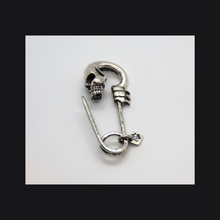 Load image into Gallery viewer, Skull Safety Pin Brooch
