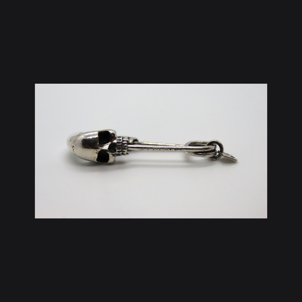 Skull Safety Pin Brooch