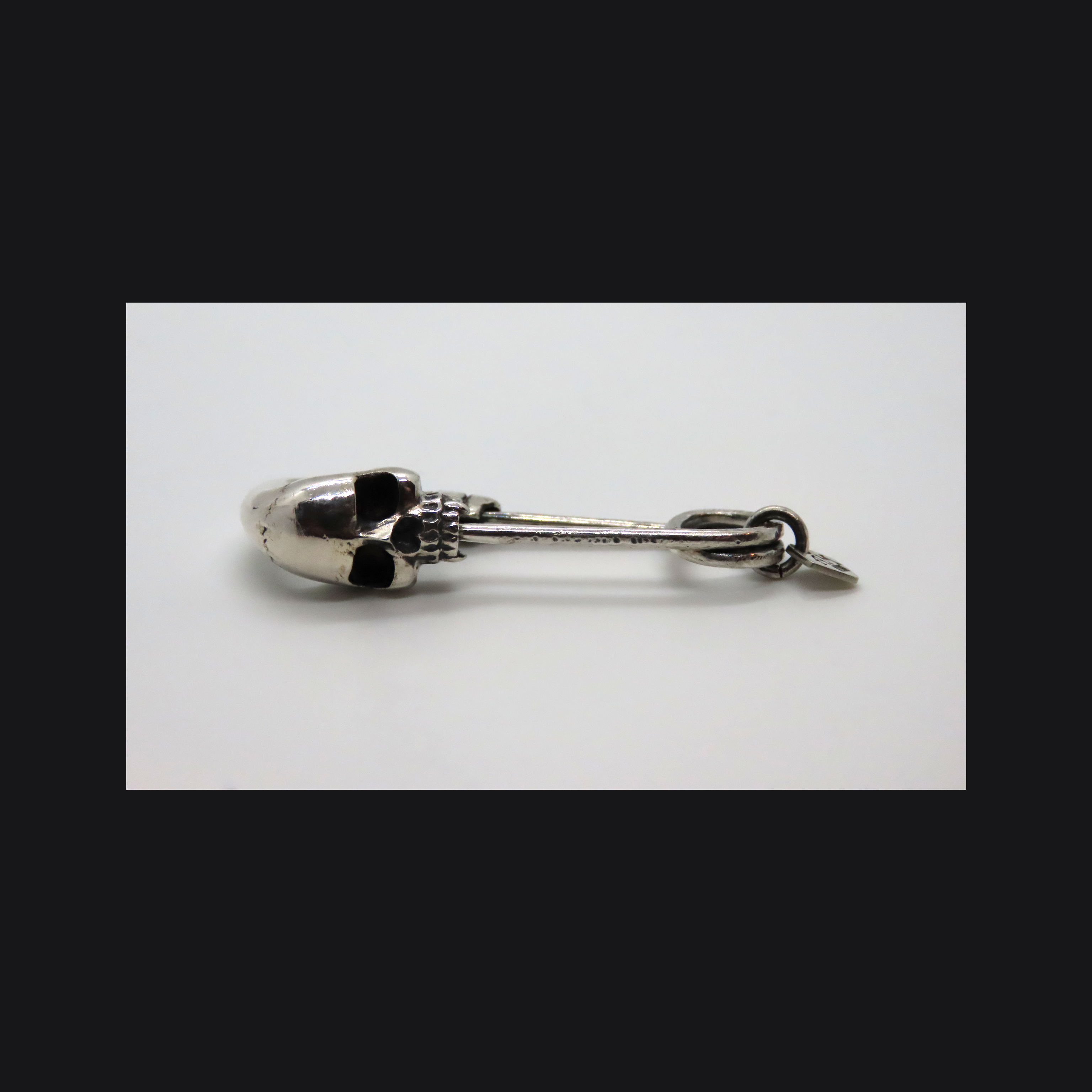 Skull Safety Pin Brooch