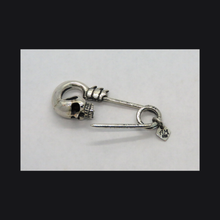 Load image into Gallery viewer, Skull Safety Pin Brooch
