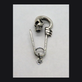 Skull Safety Pin Brooch