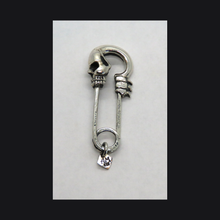 Load image into Gallery viewer, Skull Safety Pin Brooch
