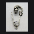 Skull Safety Pin Brooch